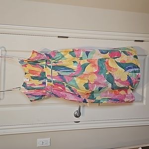 Sleeveless Pleated Midi Dress with Sweetheart Neckline